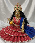 Designer Red & Blue Laddu Gopal Dress | Handmade Krishna Poshak for Bal Gopal