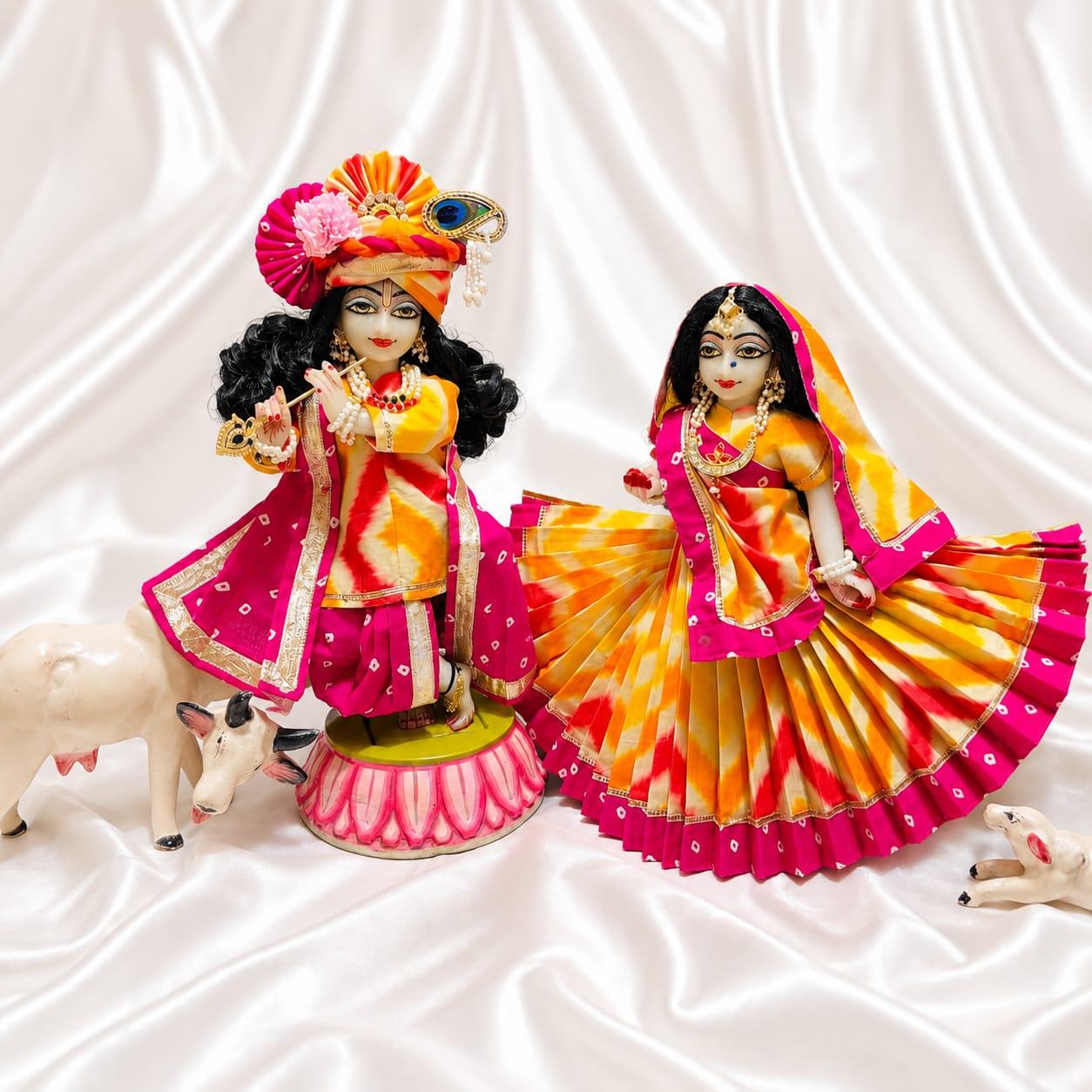 Yugal Jodi Radha Krishna Dress Set | Handmade Designer Poshak | Krishna Ethnic