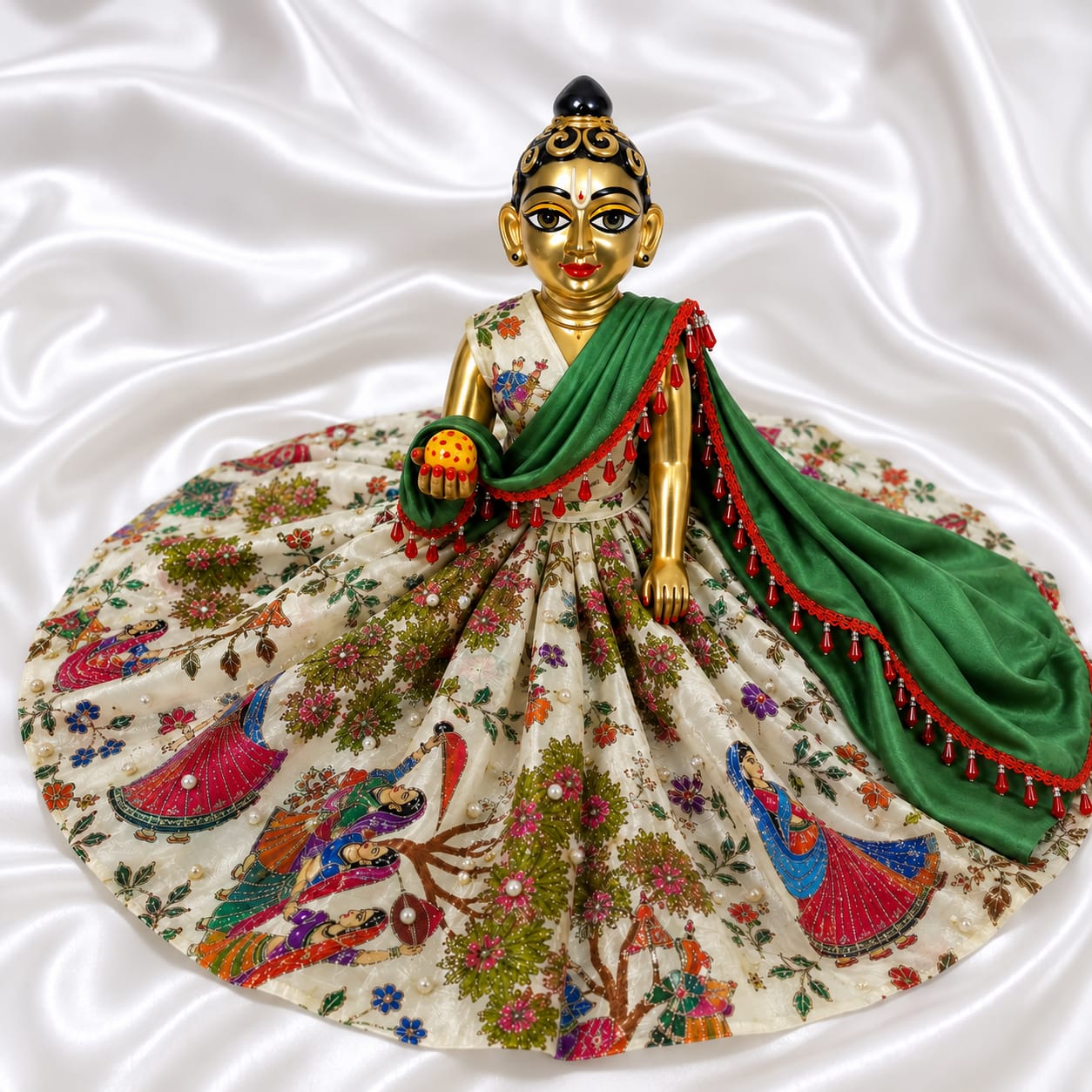 Janmasthami Special Laddu Gopal  Premium Dress | Vrindavan Print Style