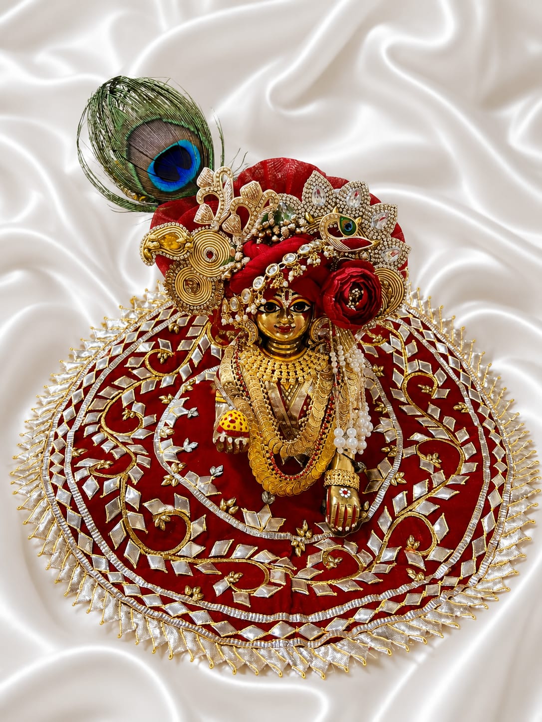 golden Jewellery complete set for laddu gopal
