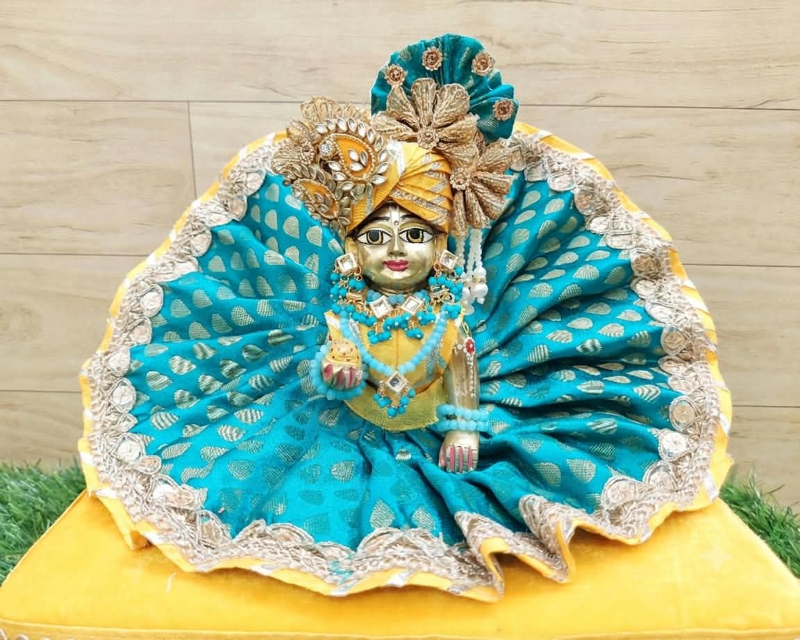 blue silk dress for laddu gopal