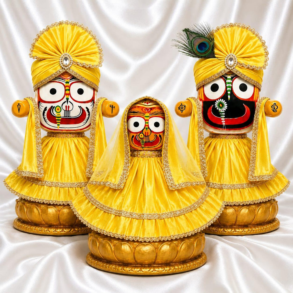 Handcrafted Blue Jagannath Dress Set | Puri Jagannath Vastra for Balabhadra & Subhadra | Krishna Ethnic