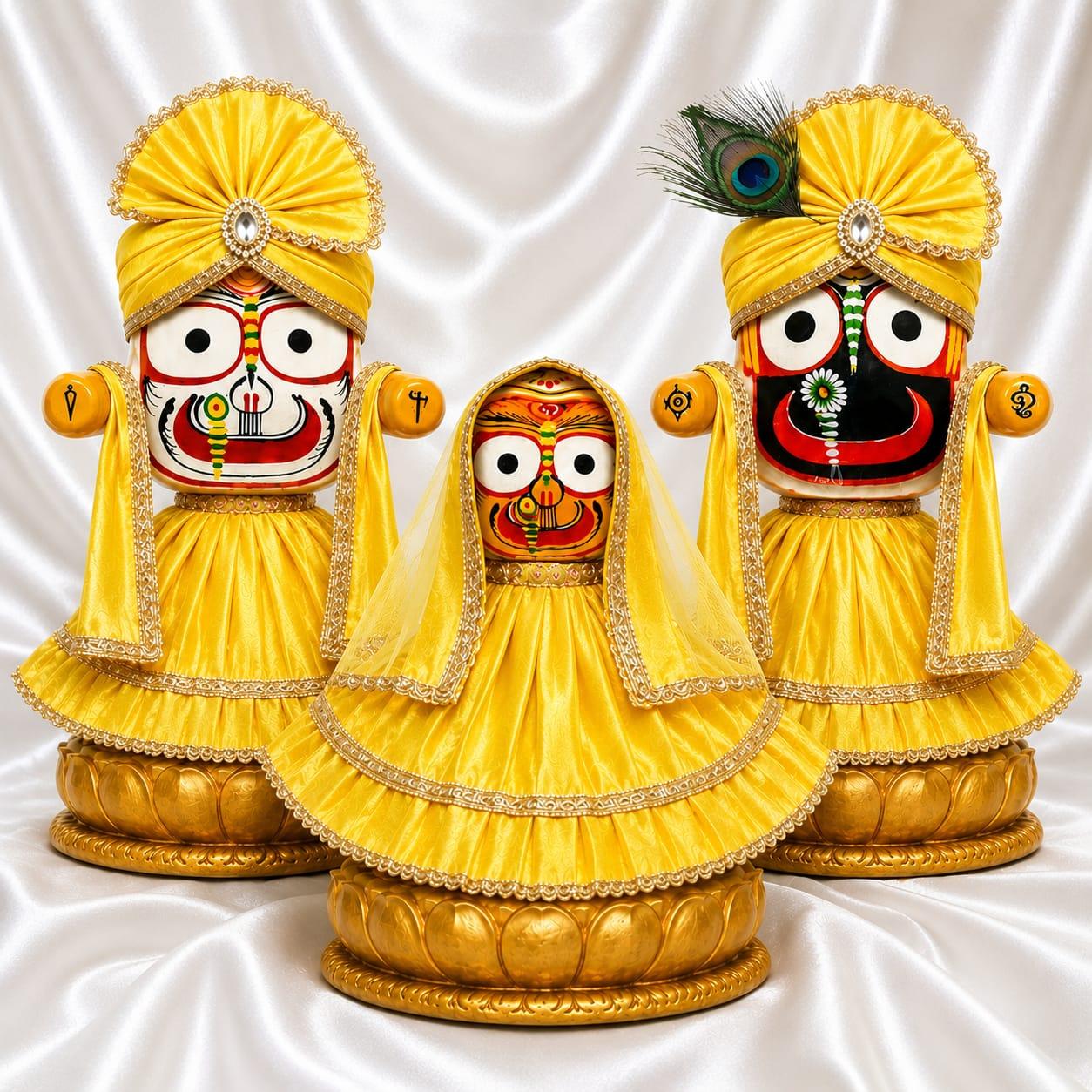 Handcrafted Blue Jagannath Dress Set | Puri Jagannath Vastra for Balabhadra & Subhadra | Krishna Ethnic