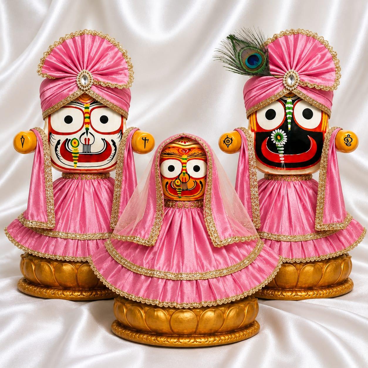 Handcrafted Blue Jagannath Dress Set | Puri Jagannath Vastra for Balabhadra & Subhadra | Krishna Ethnic