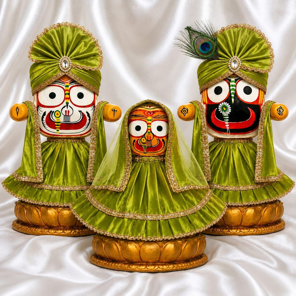 Handcrafted Blue Jagannath Dress Set | Puri Jagannath Vastra for Balabhadra & Subhadra | Krishna Ethnic