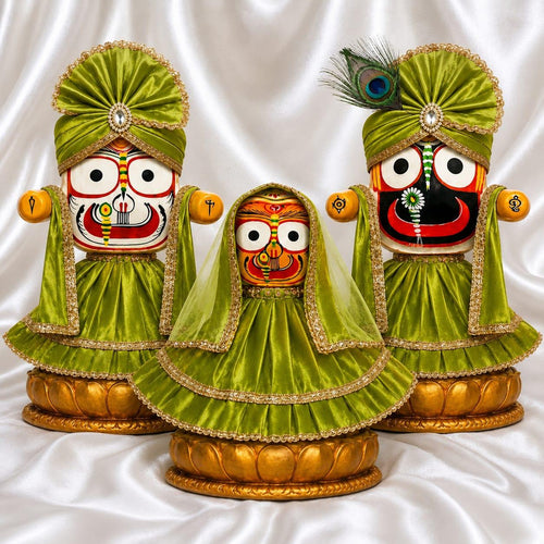 Handcrafted Blue Jagannath Dress Set | Puri Jagannath Vastra for Balabhadra & Subhadra | Krishna Ethnic