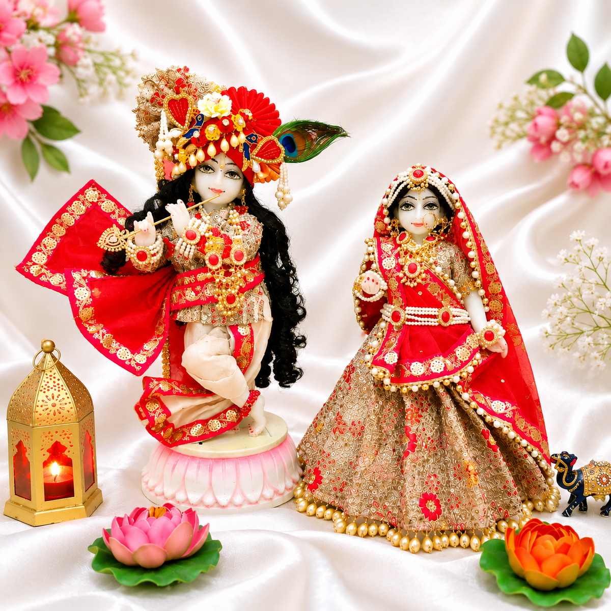 Radha krishna beautiful embroidery dress