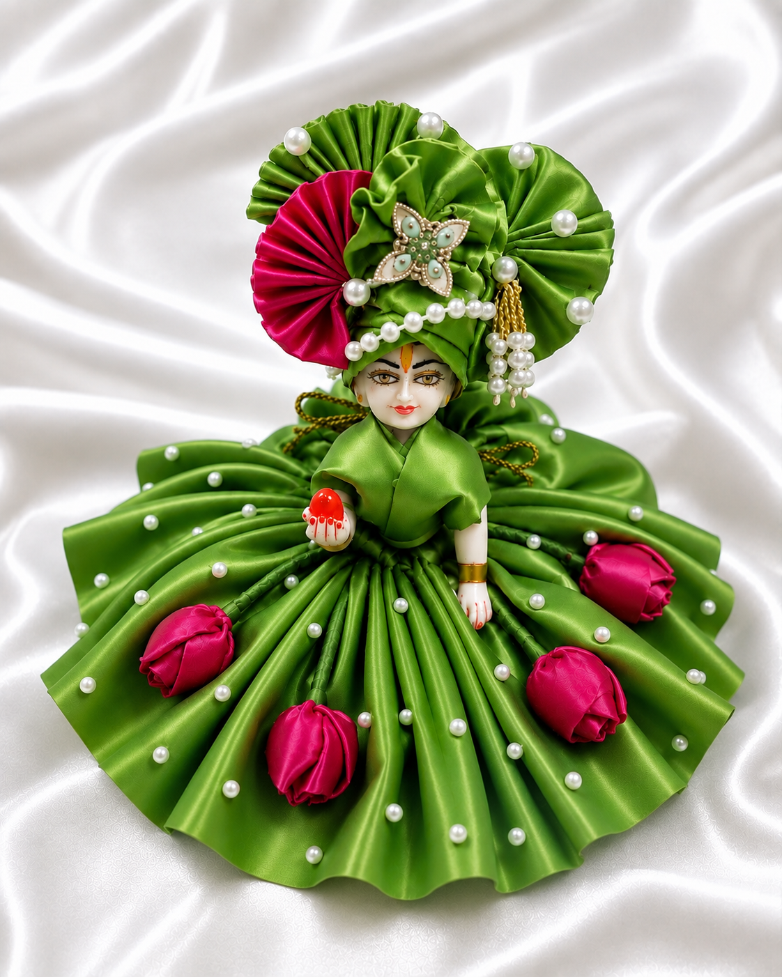Green Tulipdress for laddu gopal