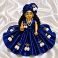 Royal blue tulip dress for laddu gopal