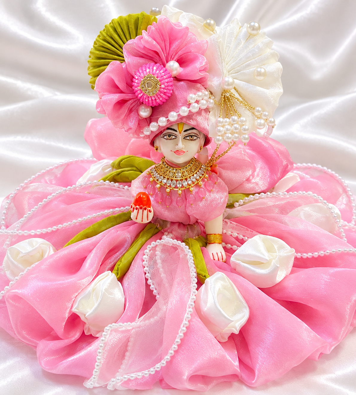 Pink tulip dress for laddu gopal