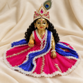 Designer Red & Blue Laddu Gopal Dress | Handmade Krishna Poshak for Bal Gopal